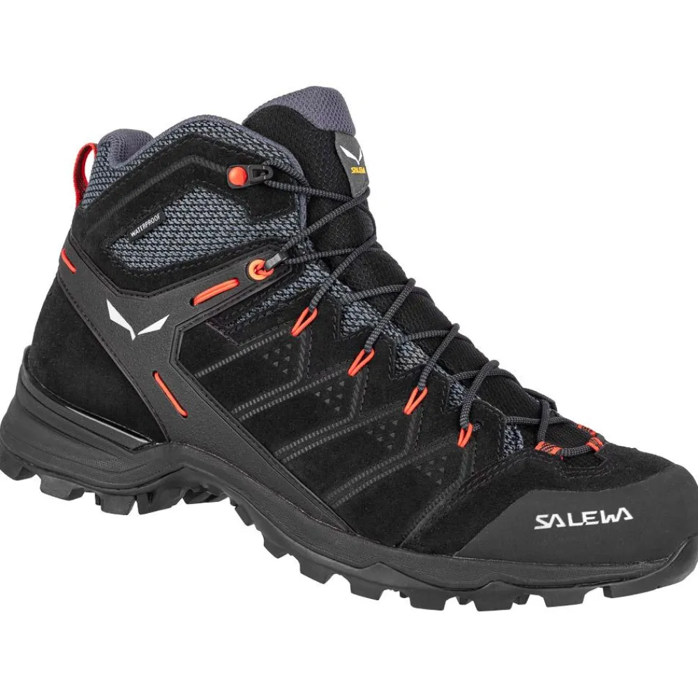 Chaussures Rando Homme<Salewa Chaussures de randonnée Alp Mate Mid WP Black Out Fluo Orange