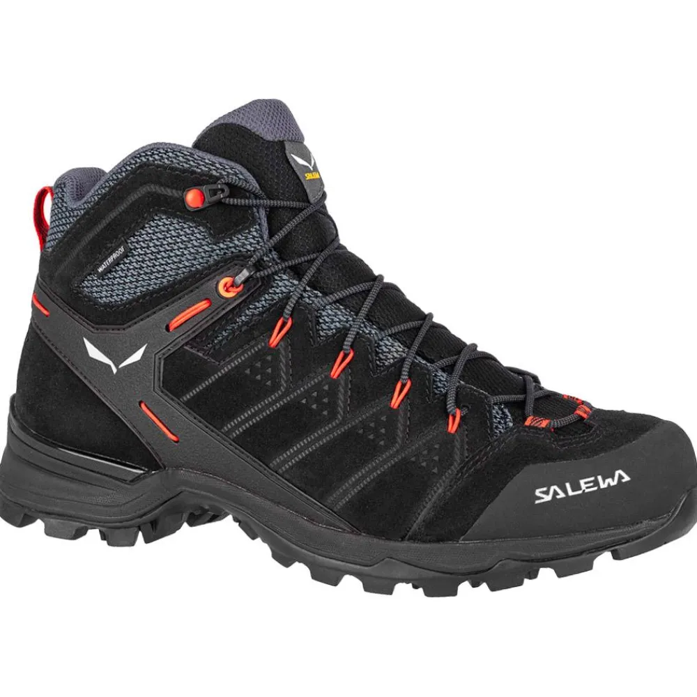 Chaussures Rando Homme<Salewa Chaussures de randonnée Alp Mate Mid WP Black Out Fluo Orange