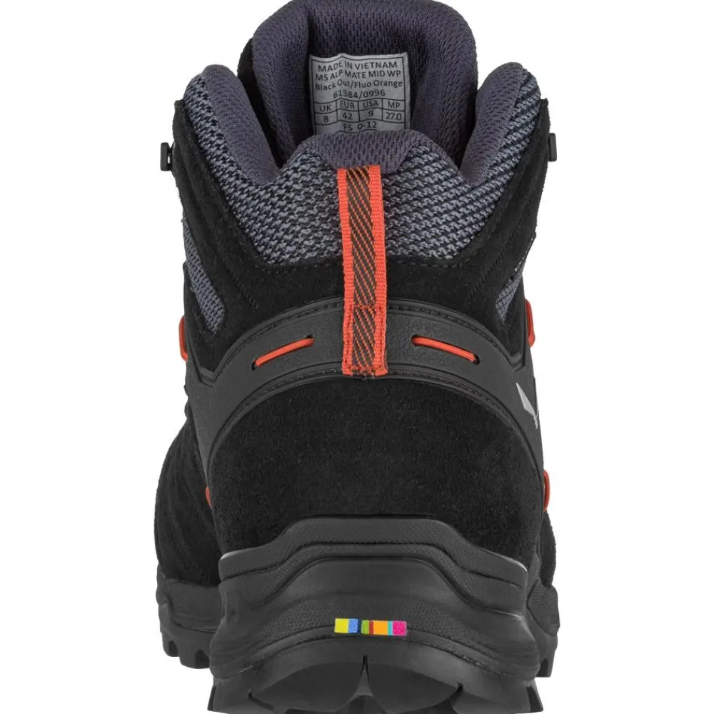 Chaussures Rando Homme<Salewa Chaussures de randonnée Alp Mate Mid WP Black Out Fluo Orange