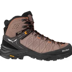 Chaussures Rando Homme<Salewa Chaussures de randonnée Alp Trainer 2 Mid Gore-Tex Wallnut Fluo Orange