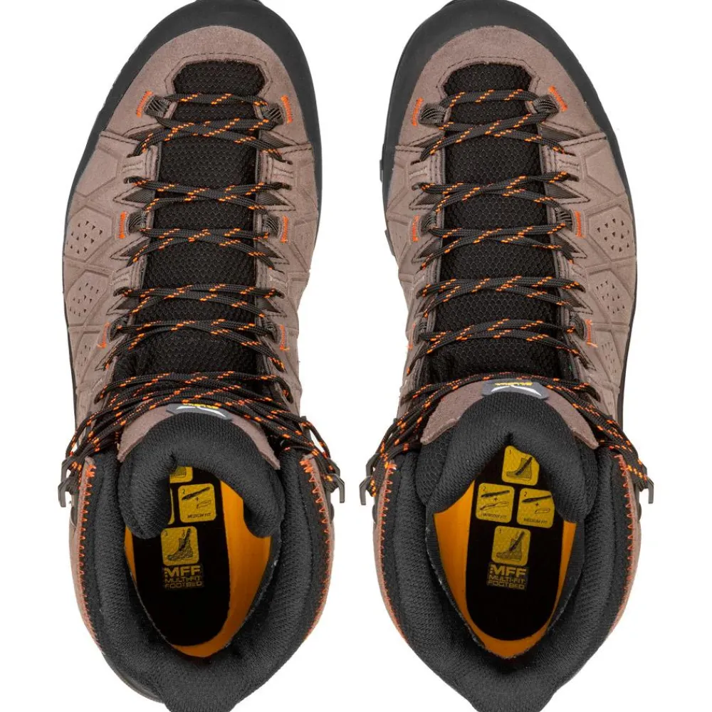 Chaussures Rando Homme<Salewa Chaussures de randonnée Alp Trainer 2 Mid Gore-Tex Wallnut Fluo Orange