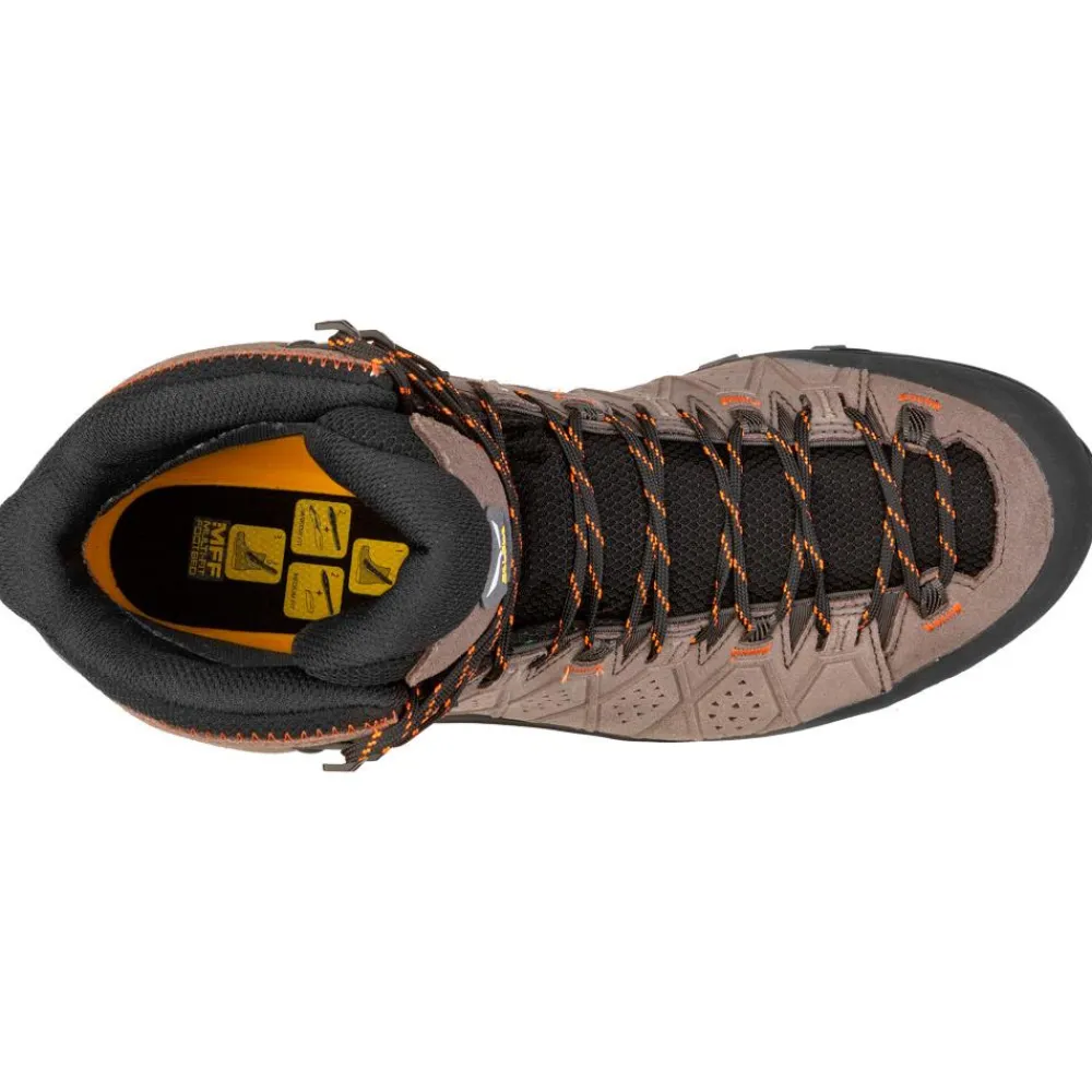 Chaussures Rando Homme<Salewa Chaussures de randonnée Alp Trainer 2 Mid Gore-Tex Wallnut Fluo Orange