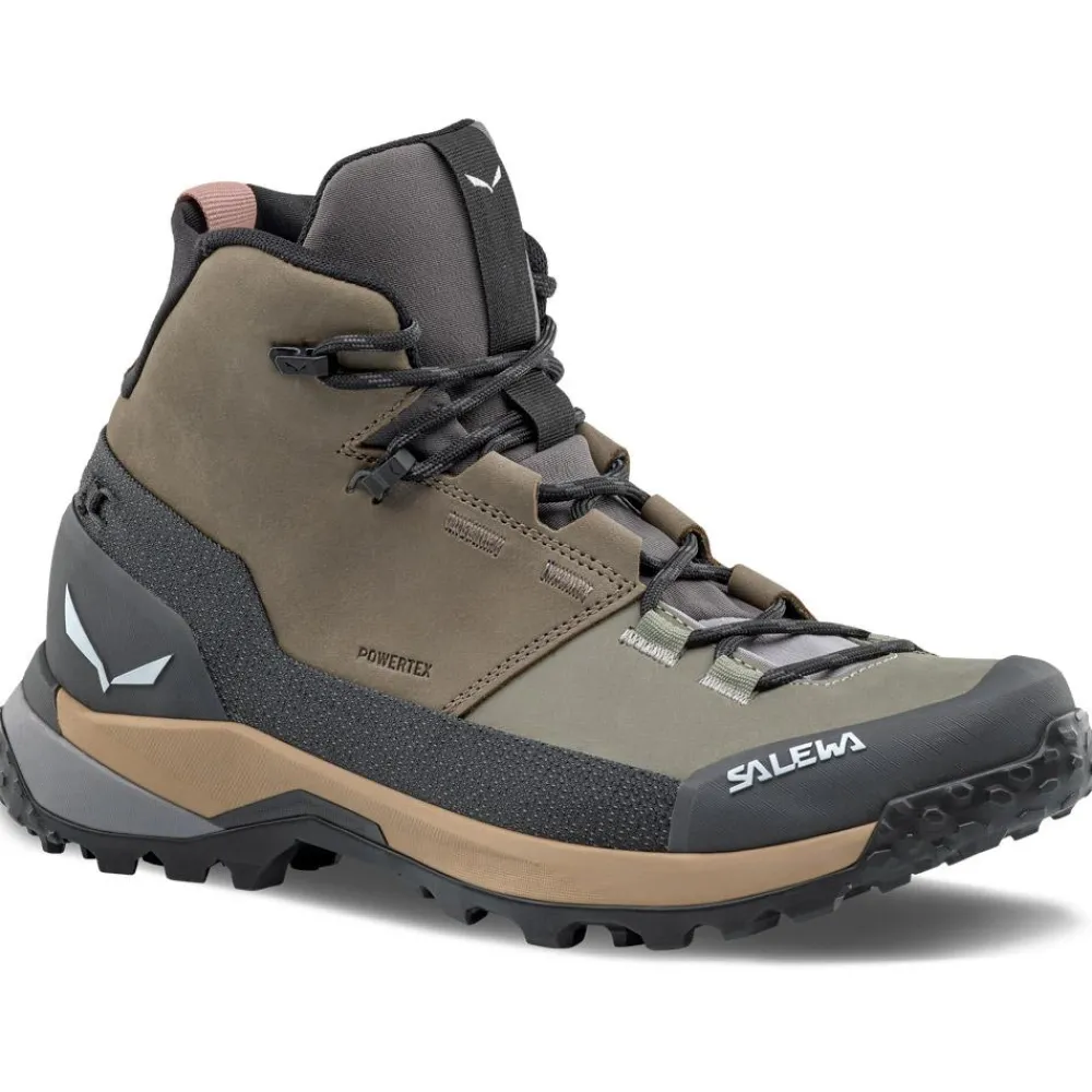 Chaussures Rando Femme<Salewa Chaussures de randonnée Puez Leather Mid Ptx W Bungee Cord Onyx