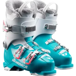 Sale Chaussures de Ski Speedmachine J 3 Girl Light Blue White Pink Enfant Chaussures Enfant