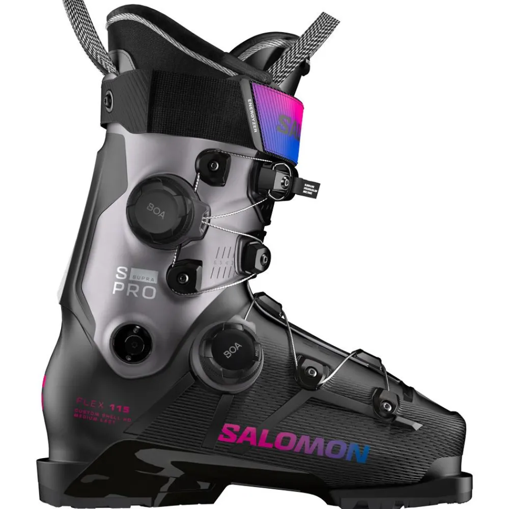 Chaussures Femme<Salomon Chaussures de Ski S/Pro Supra Dual Boa 115 W Black Hematite Metal Beetroot Purple