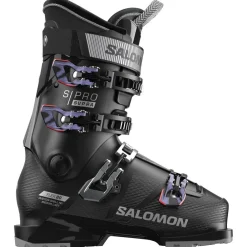 Outlet Chaussures de Ski S/Pro Supra 80 W Gw Black Silver Metal Sweet Lavender Femme Chaussures Femme