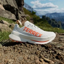 New Chaussures de trail Terrex Agravic Speed Ultra Cloud White / Impact Orange / Dash Grey Homme Chaussures Trail Homme