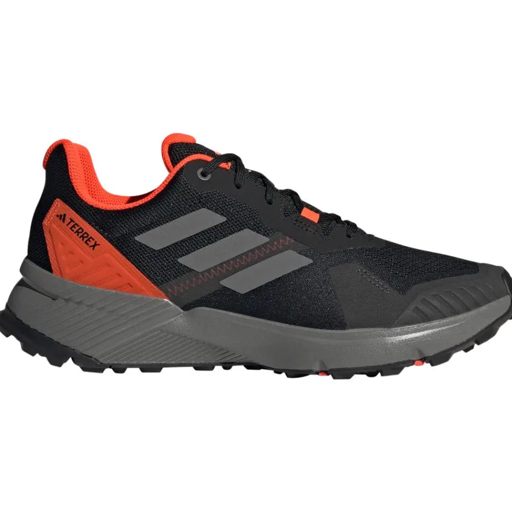 New Chaussures de trail Terrex Soulstride Core Black Grey Four Solar Red Homme Chaussures Trail Homme