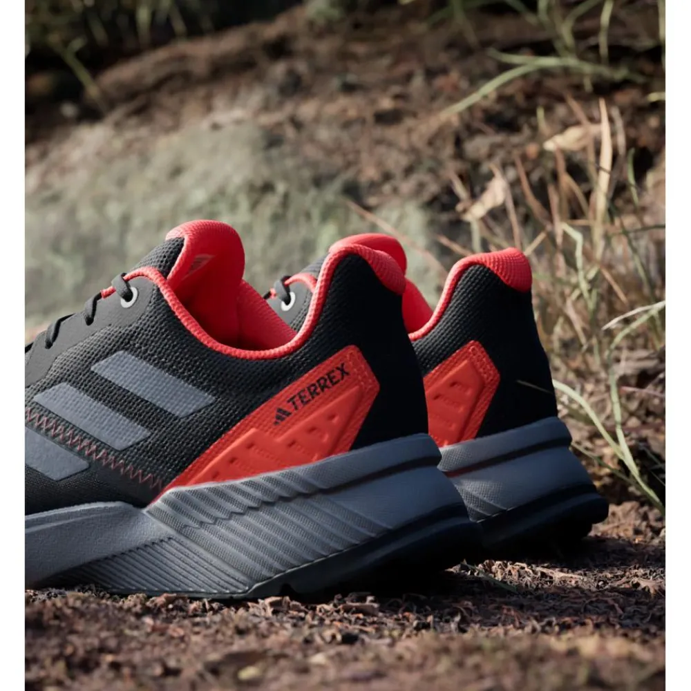 New Chaussures de trail Terrex Soulstride Core Black Grey Four Solar Red Homme Chaussures Trail Homme