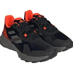 New Chaussures de trail Terrex Soulstride Core Black Grey Four Solar Red Homme Chaussures Trail Homme