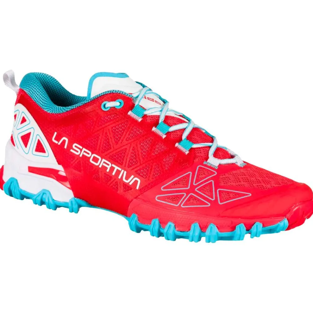 Chaussures Trail Femme<La Sportiva Chaussures de trail Bushido II Woman Hibiscus Malibu Blue