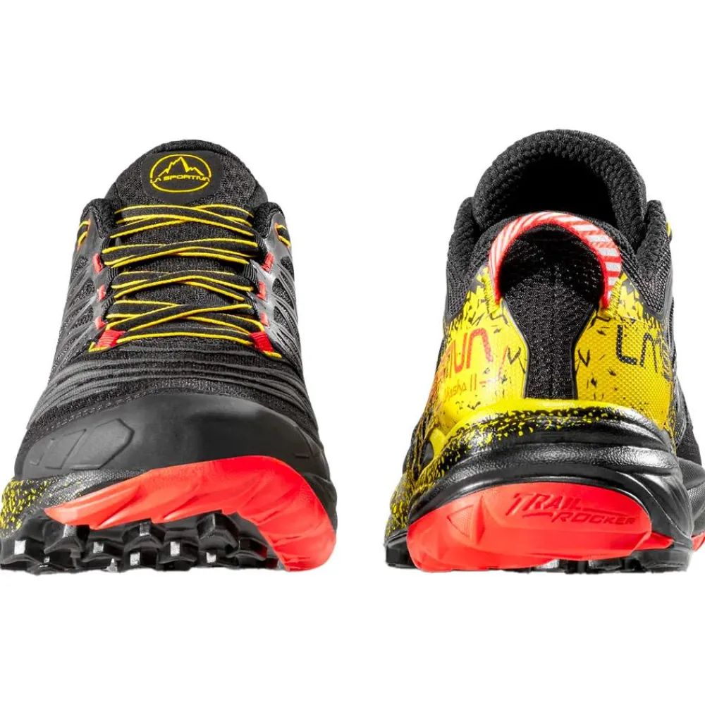 Outlet Chaussures de trail Akasha II Black Yellow Homme Chaussures Trail Homme