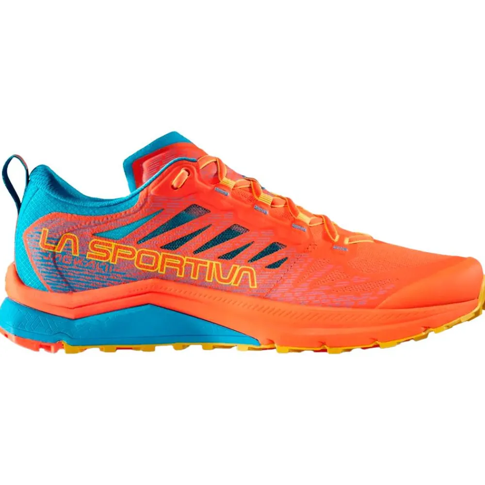 Chaussures Trail Homme<La Sportiva Chaussures de trail Jackal II Cherry Tomato Tropic Blue