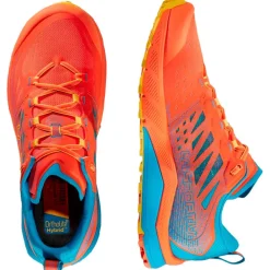 Chaussures Trail Homme<La Sportiva Chaussures de trail Jackal II Cherry Tomato Tropic Blue
