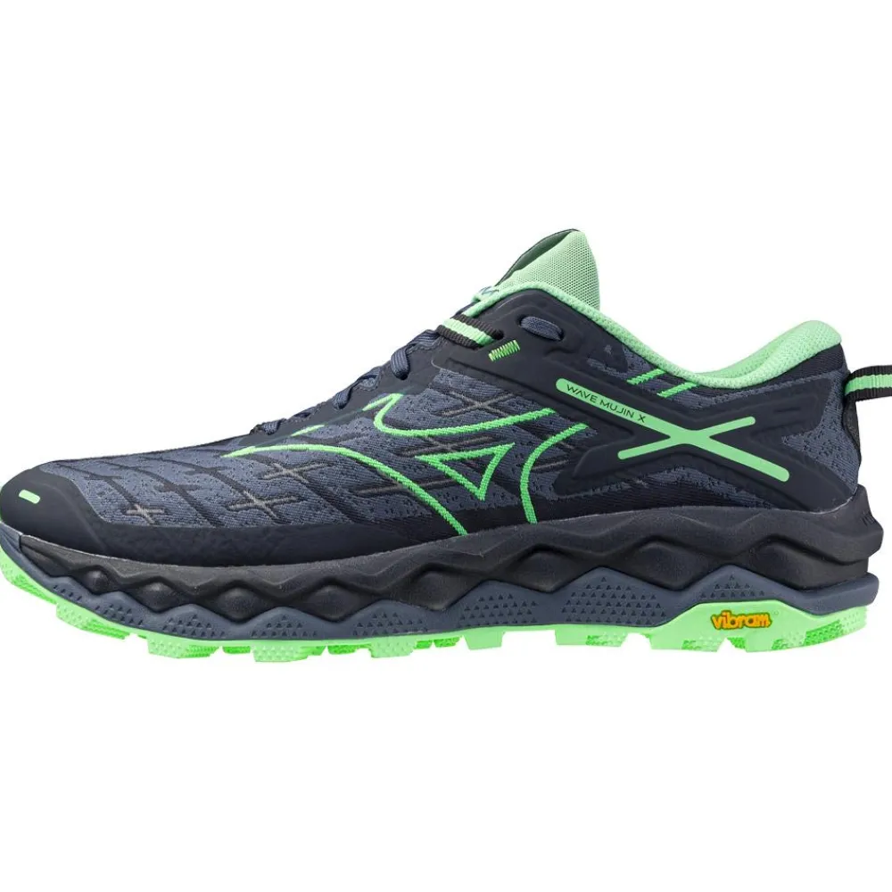 Chaussures Trail Homme<Mizuno Chaussures de trail Wave Mujin 10 Vintage Indigo Neo Mint India