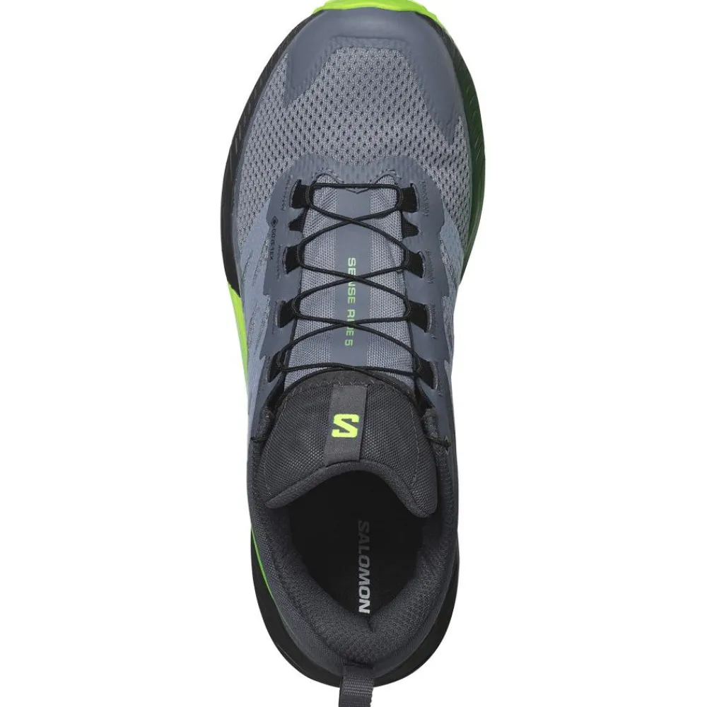 Sale Chaussures de trail Sense Ride 5 Gore-Tex Flint Stone Black Green Gecko Homme Chaussures Trail Homme