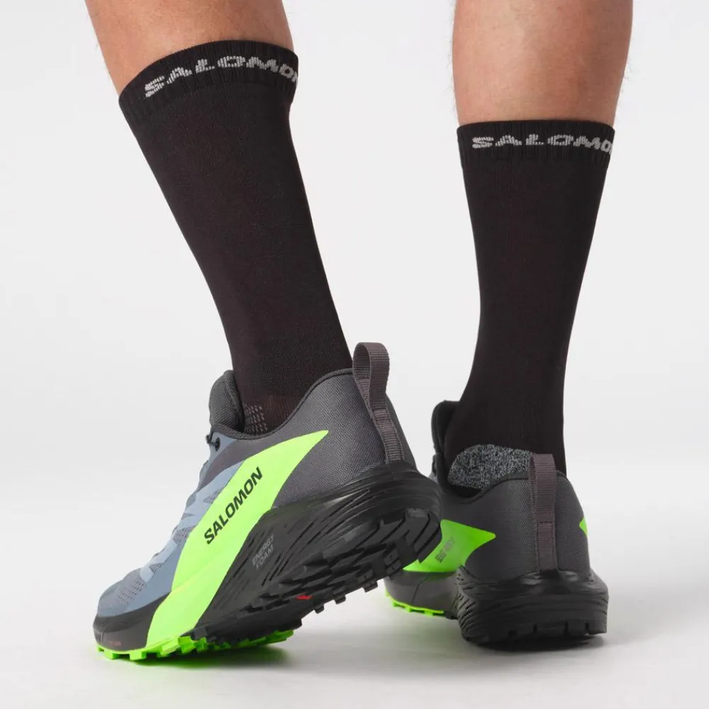 Sale Chaussures de trail Sense Ride 5 Gore-Tex Flint Stone Black Green Gecko Homme Chaussures Trail Homme