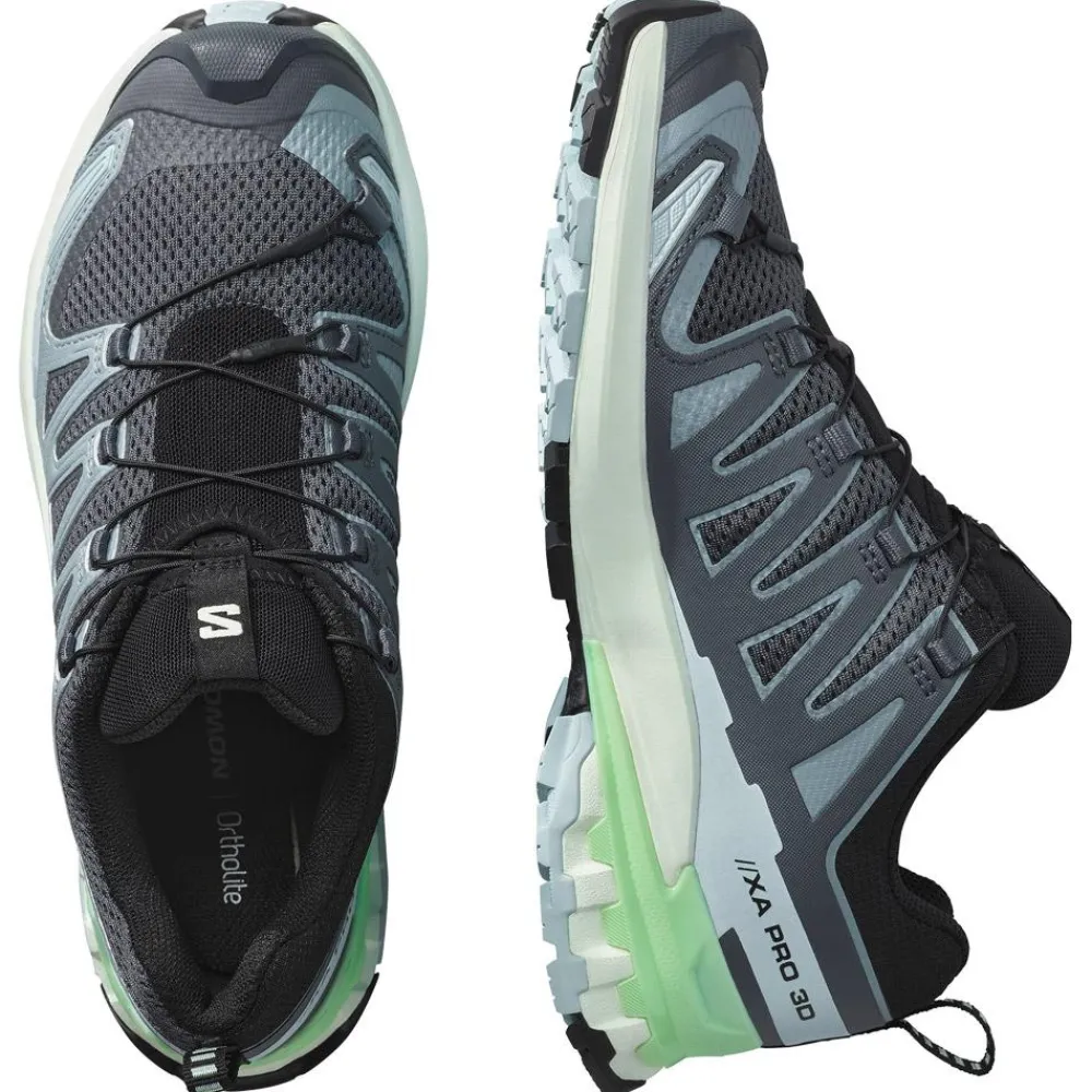 Chaussures de trail Xa Pro 3D V9 W Turbulence Iced Aqua Patina Green Femme Chaussures Trail Femme|Chaussures Rando Femme