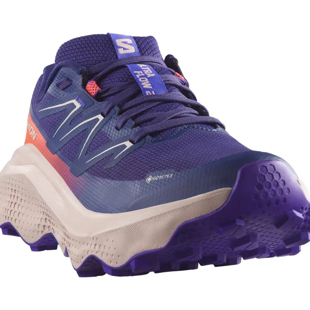 Chaussures Trail Femme<Salomon Chaussures de trail Ultra Flow 2 Gore-Tex W Astral Aura Nirvana Neon Flame