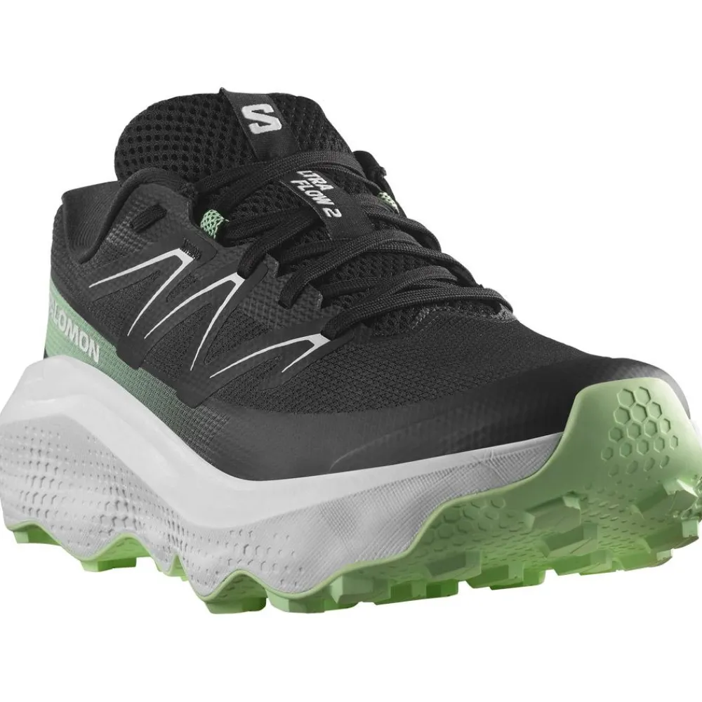 Discount Chaussures de trail Ultra Flow 2 Black White Patina Green Homme Chaussures Trail Homme