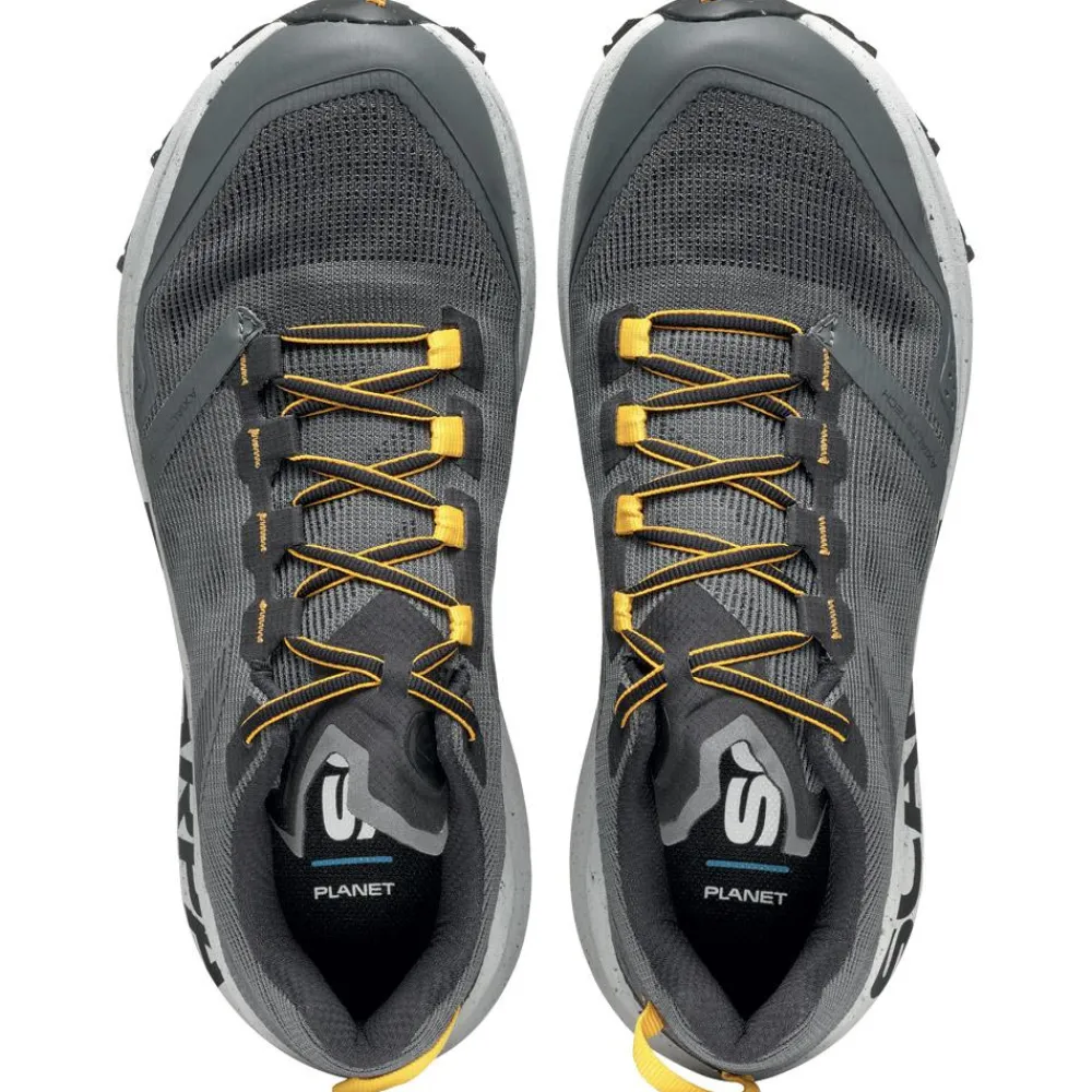 Hot Chaussures de trail Spin Planet Anthracite Saffron Homme Chaussures Trail Homme