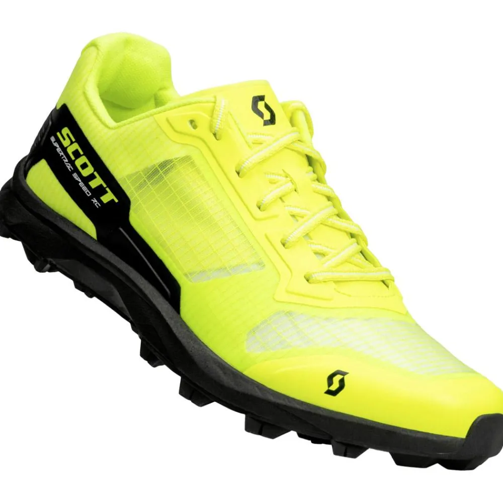 New Chaussures de trail Supertrac Speed RC Black Safety Yellow Homme Chaussures Trail Homme