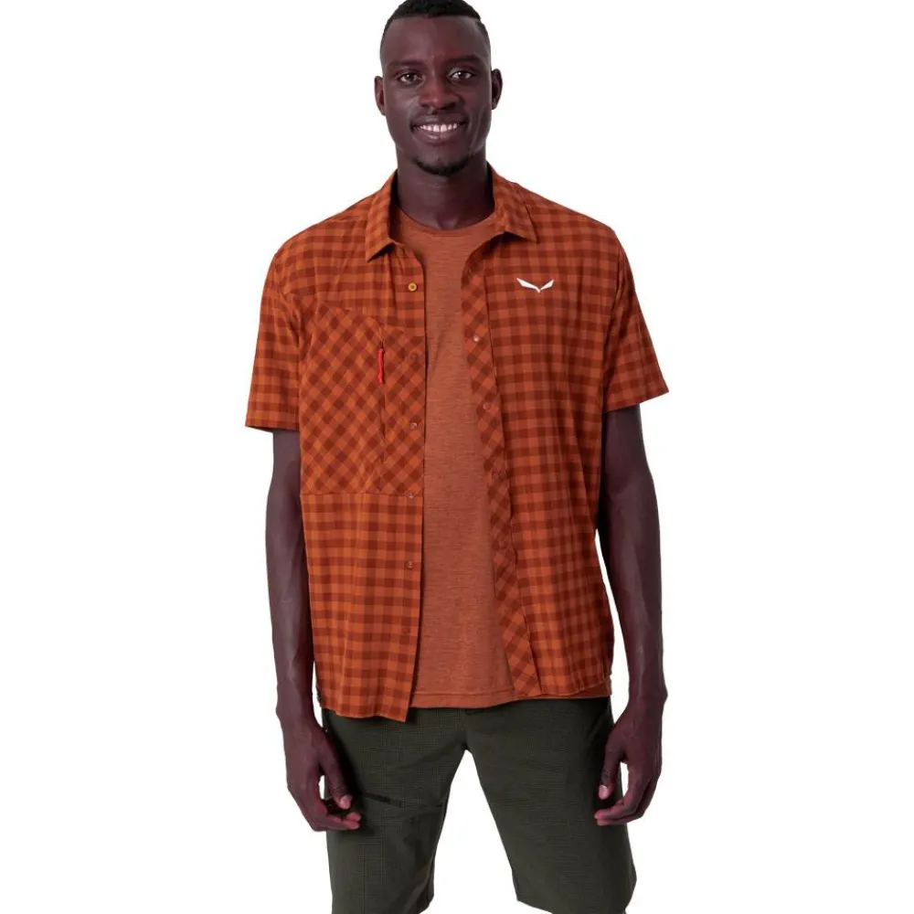 New Chemise de rando Puez Dry M S/S Shirt Bombay Brown Chemise Randonnée