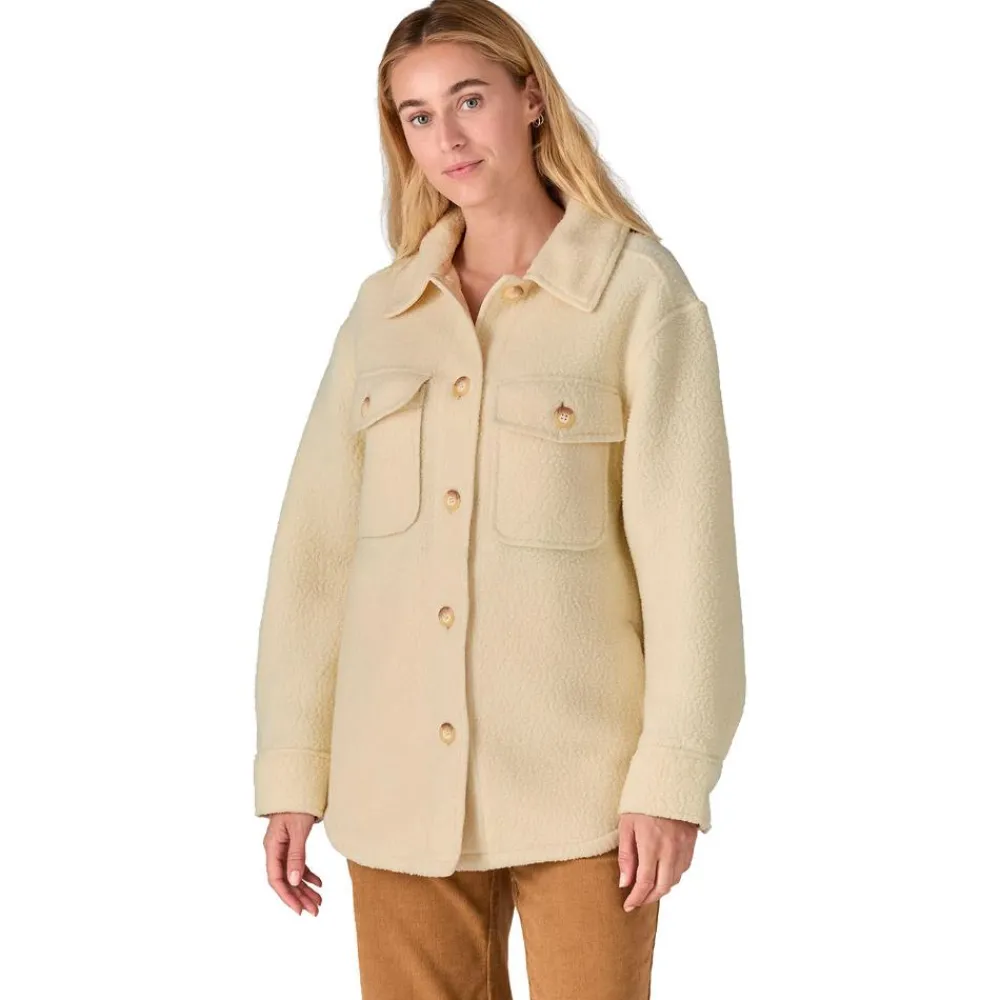Best Chemise W's Retro Pile Shacket Natural Polo - Chemise