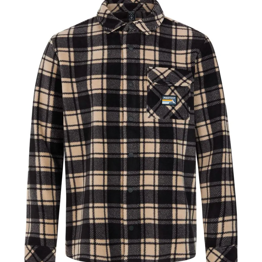 New Chemise Prtoutwell Outdoor Overshirt True Black Polo - Chemise