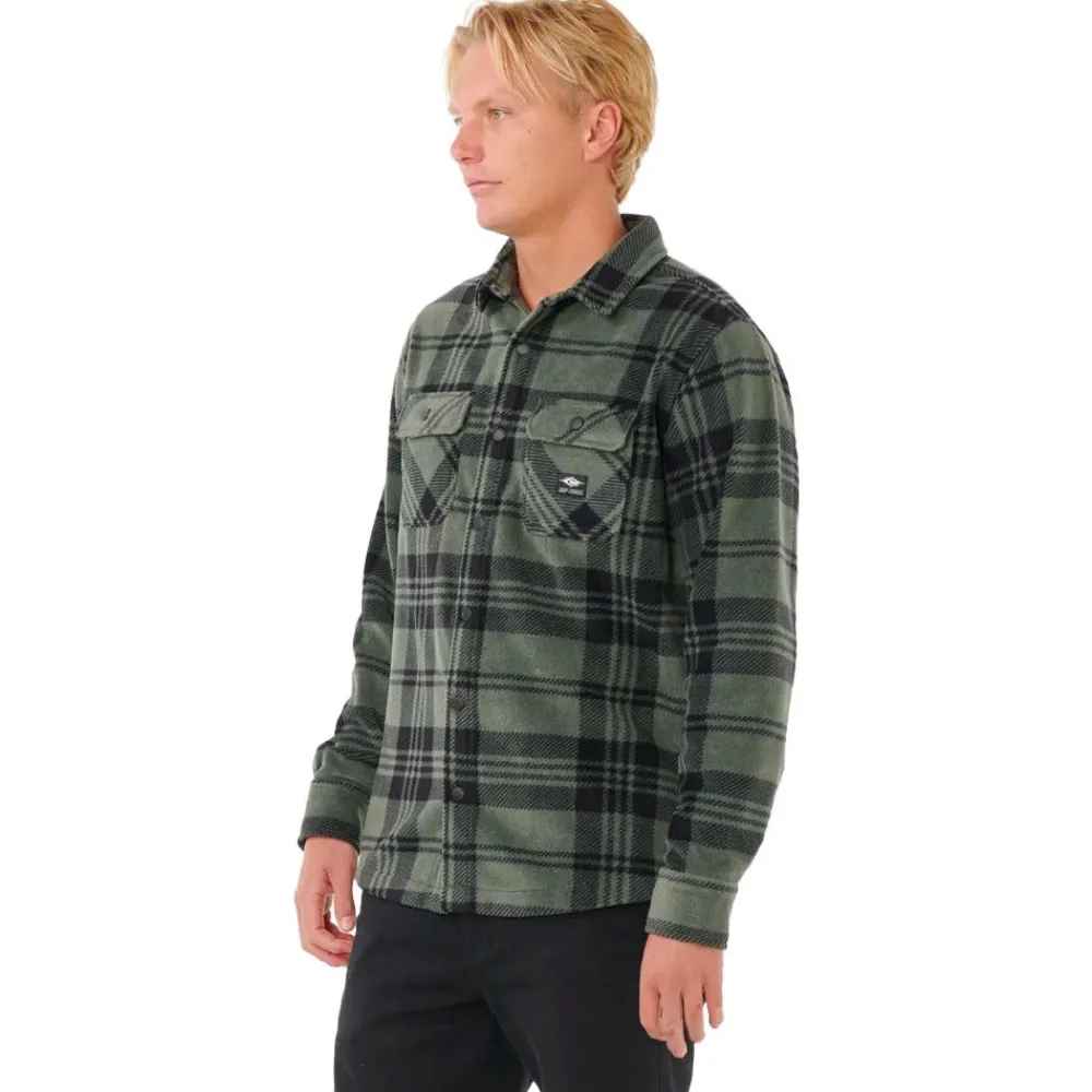 New Chemise Fun Times Polar Fleece Shirt Deep Cactus Polo - Chemise