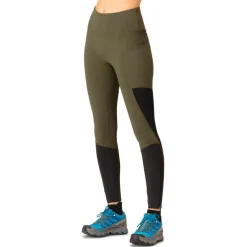 Clearance Collant de trail senja equaliser stretch Tights W's Olive Night - Caviar Vêtements De Trail|Pantalon Et Collant Running