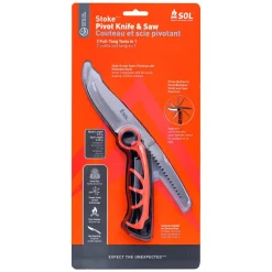 Online Couteaux Stoke Pivot Knife & Saw Black Orange Vaisselle Camping