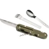 Clearance Couteaux Bivouac Set Kaki Vaisselle Camping