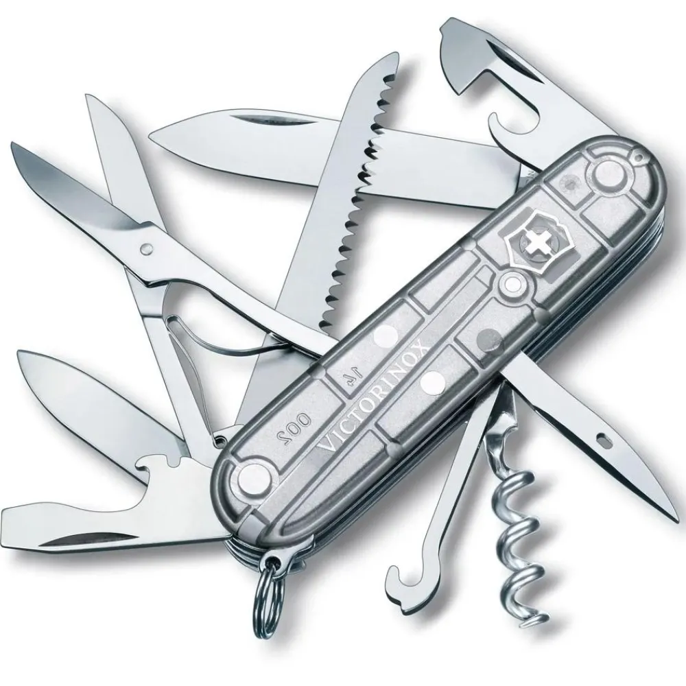 Vaisselle Camping<Victorinox Couteaux Huntsman Silvertech Grey Argent Translucide