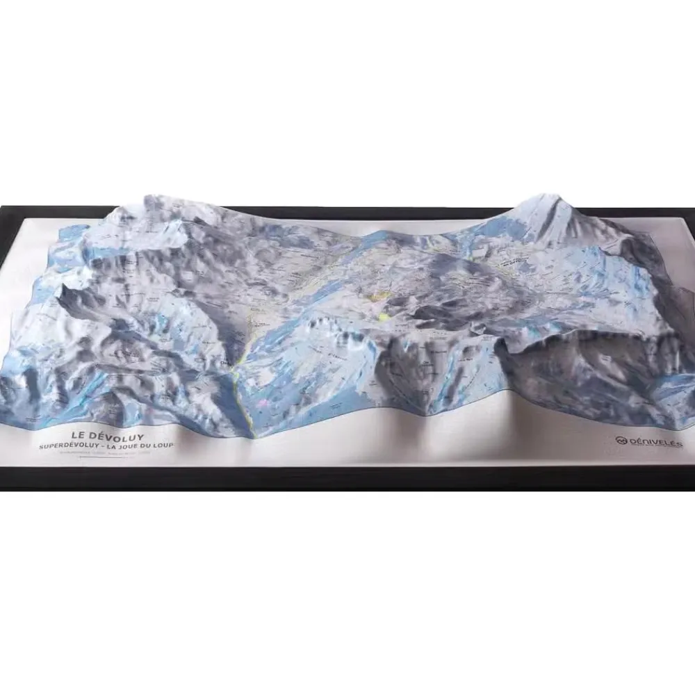Carte 3D<Deniveles Domaine du Devoluy + Cadre