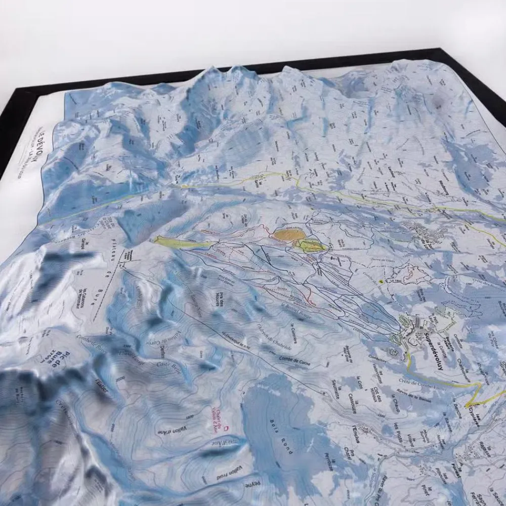 Carte 3D<Deniveles Domaine du Devoluy + Cadre