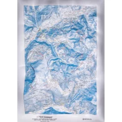 Carte 3D<Deniveles Domaine Espace Diamant Les Saisies + Cadre