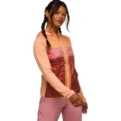 Clearance Doudoune Capa Hybrid Insulated Hooded Jacket W Apricot And Faded Brick Femme Doudoune Femme|Veste De Ski