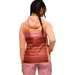 Clearance Doudoune Capa Hybrid Insulated Hooded Jacket W Apricot And Faded Brick Femme Doudoune Femme|Veste De Ski