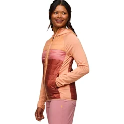 Clearance Doudoune Capa Hybrid Insulated Hooded Jacket W Apricot And Faded Brick Femme Doudoune Femme|Veste De Ski