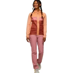 Clearance Doudoune Capa Hybrid Insulated Hooded Jacket W Apricot And Faded Brick Femme Doudoune Femme|Veste De Ski
