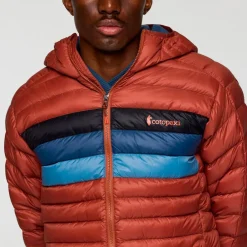 Clearance Doudoune Fuego Down Hooded Jacket Nutmeg Stripes Homme Doudoune Homme|Blouson - Parka