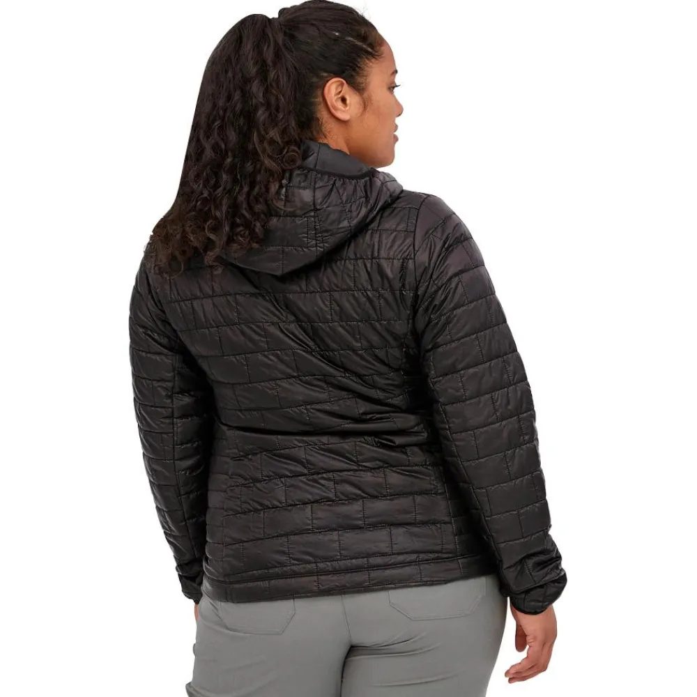 Sale Doudoune Nano Puff Hoody W's Black Femme Doudoune Femme|Doudoune Alpinisme