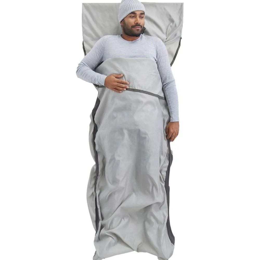Outlet Drap de sac Silk Blend Rectangular w/ Pillow Sleeve Light Grey Drap De Sac
