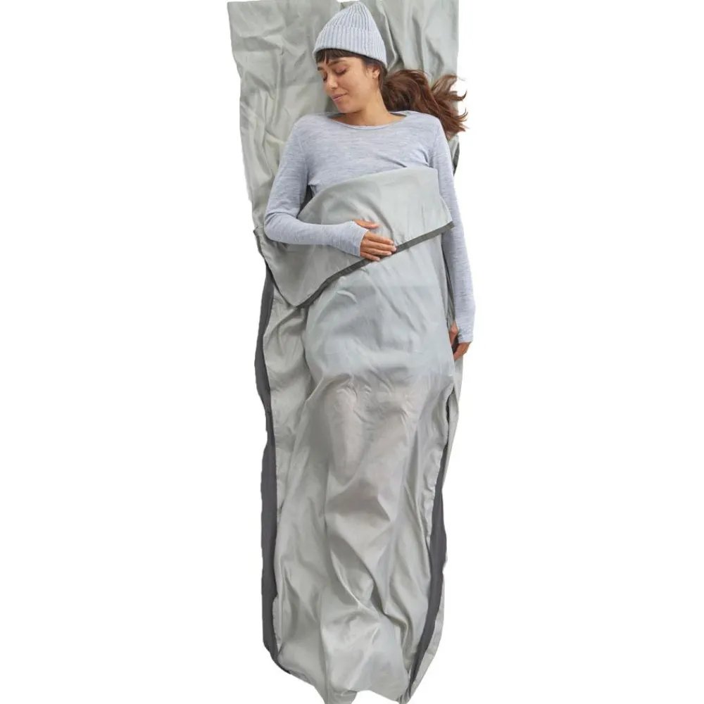Outlet Drap de sac Silk Blend Rectangular w/ Pillow Sleeve Light Grey Drap De Sac