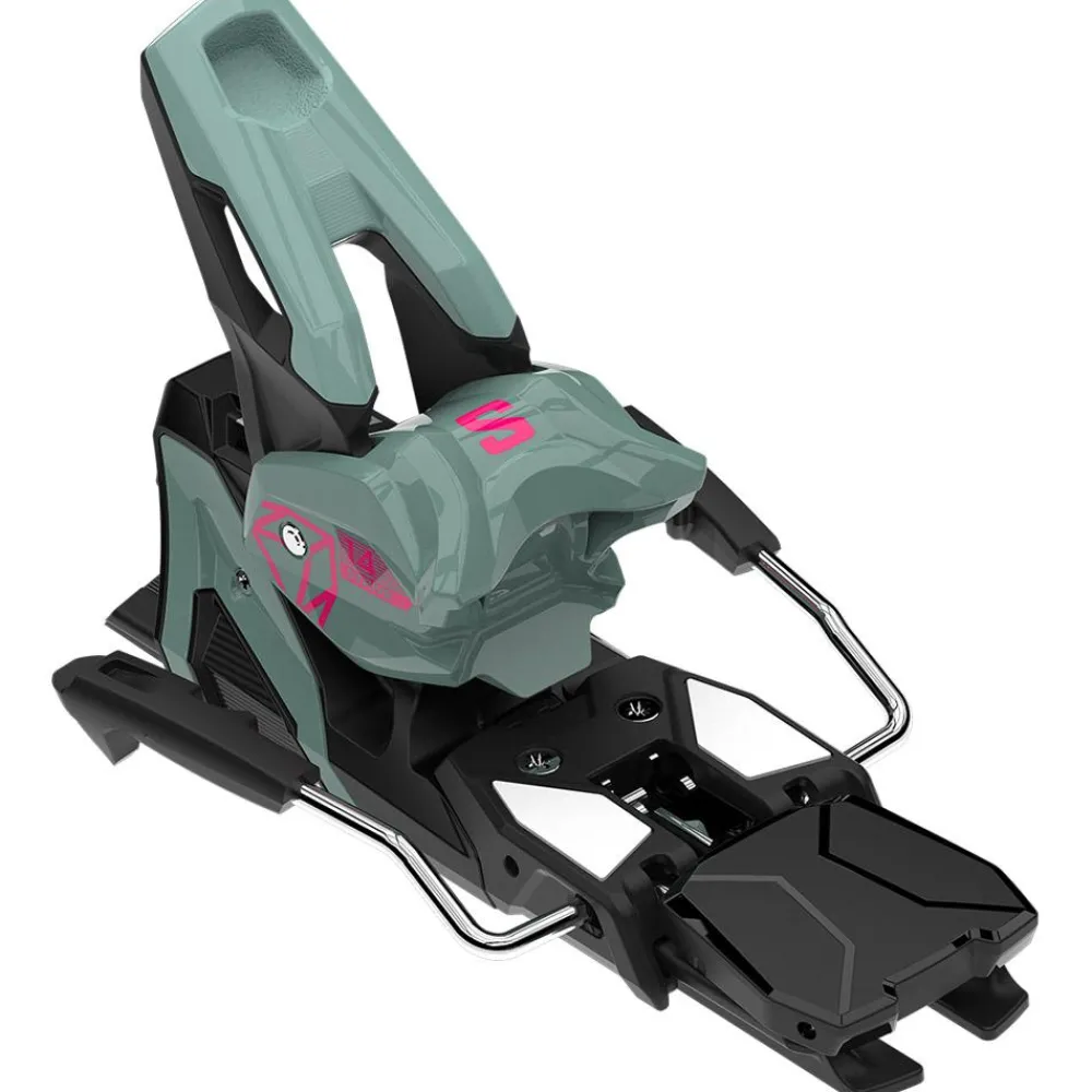Fixations Freeski<Salomon Fix Ski Strive 14 Gw Iceberg Green Black Sachet Pink D115