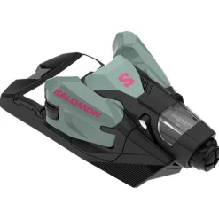 Fixations Freeski<Salomon Fix Ski Strive 14 Gw Iceberg Green Black Sachet Pink D100