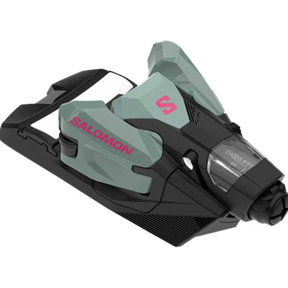 Fixations Freeski<Salomon Fix Ski Strive 14 Gw Iceberg Green Black Sachet Pink D100