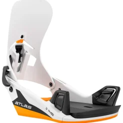 Best Fix Snowboard Atlas Step On White Orange Chaussage Rapide