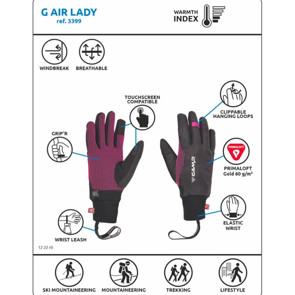 Gants De Ski Femme<C.A.M.P. Gant G Air Lady Black Fuchsia